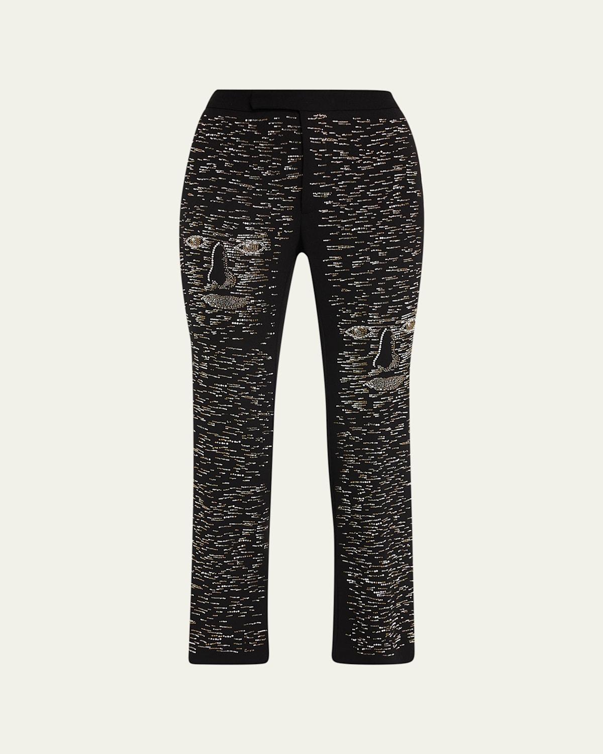 Bark Man Narrow Embellished Trousers Product Image