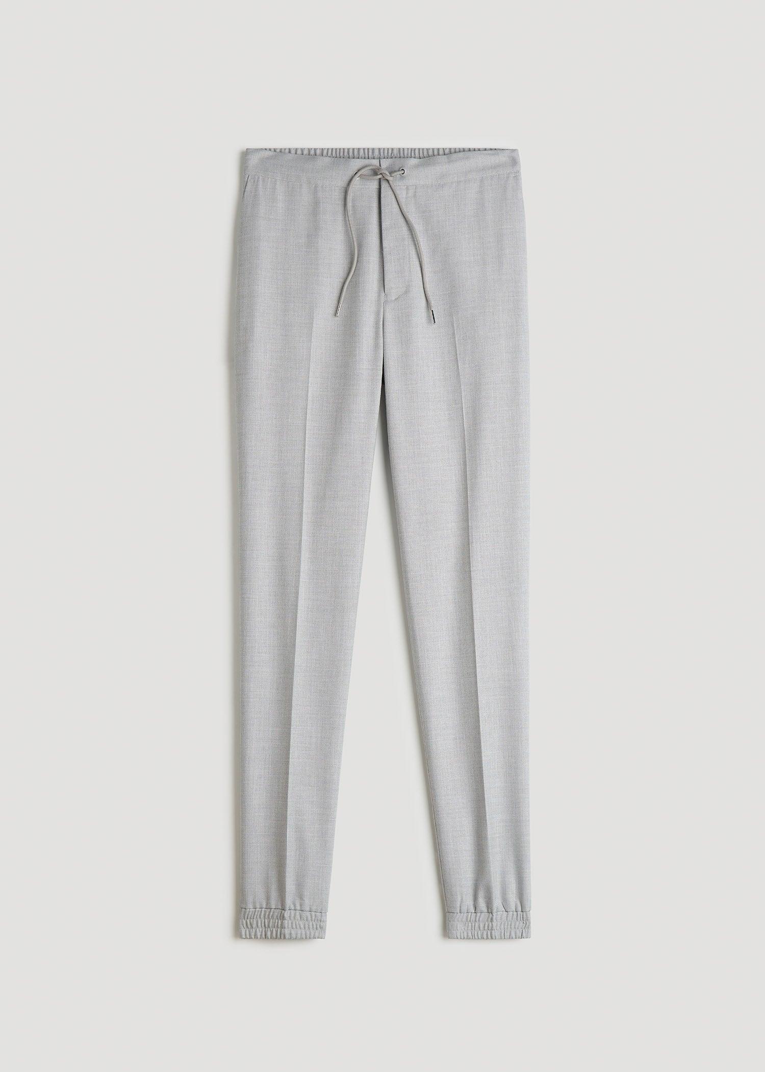 Jogger Dress Pants for Tall Men in Silver Grey Male Product Image