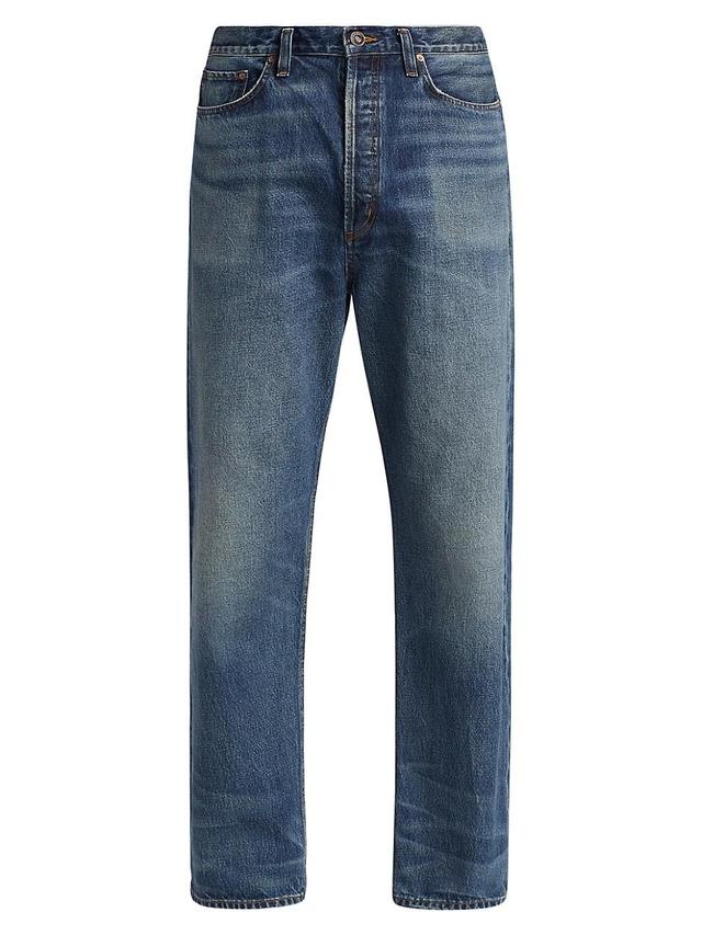 Mens 90s Cotton Denim Mid-Rise Straight-Leg Jeans Product Image