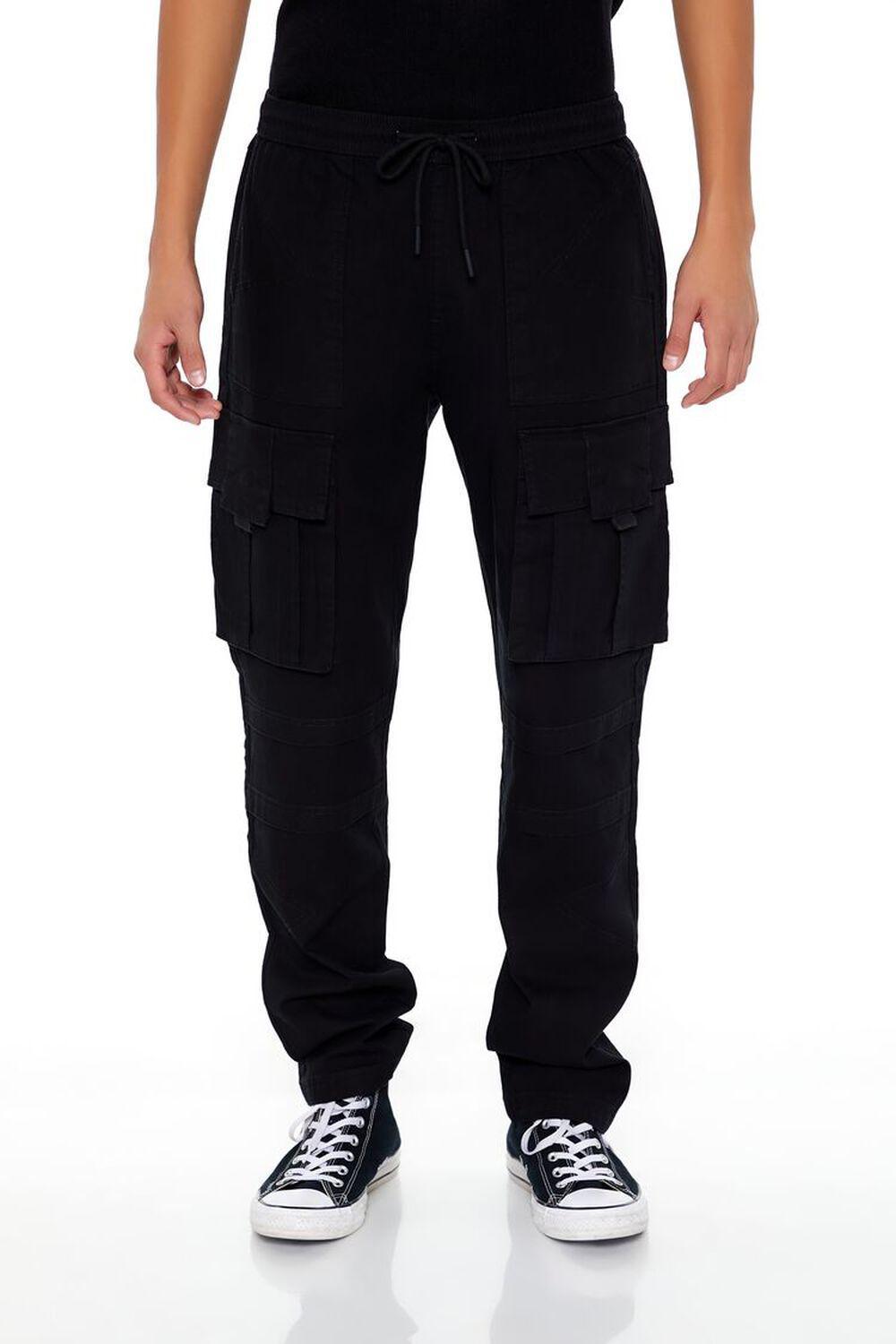 Slim-Fit Drawstring Cargo Pants | Forever 21 Product Image