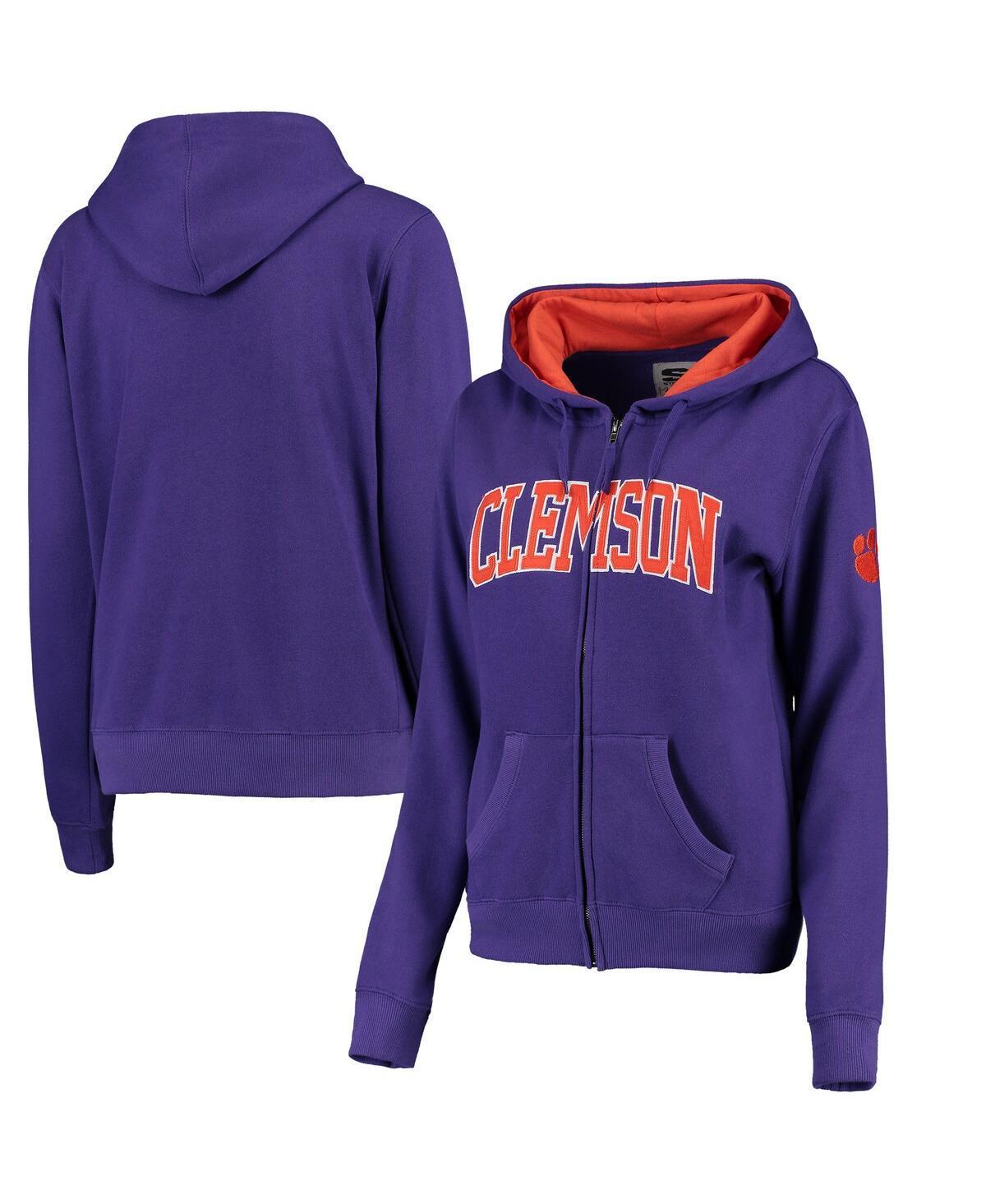 Womens Clemson Tigers Arched Name Full-Zip Hoodie Product Image