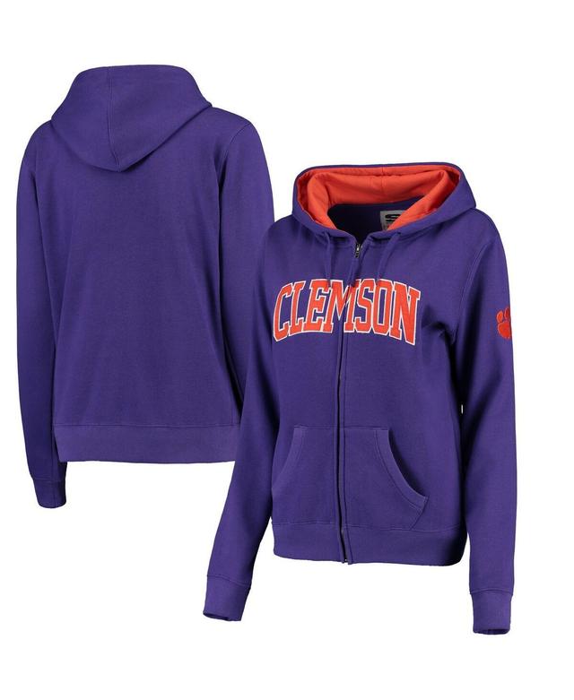 Womens Clemson Tigers Arched Name Full-Zip Hoodie Product Image