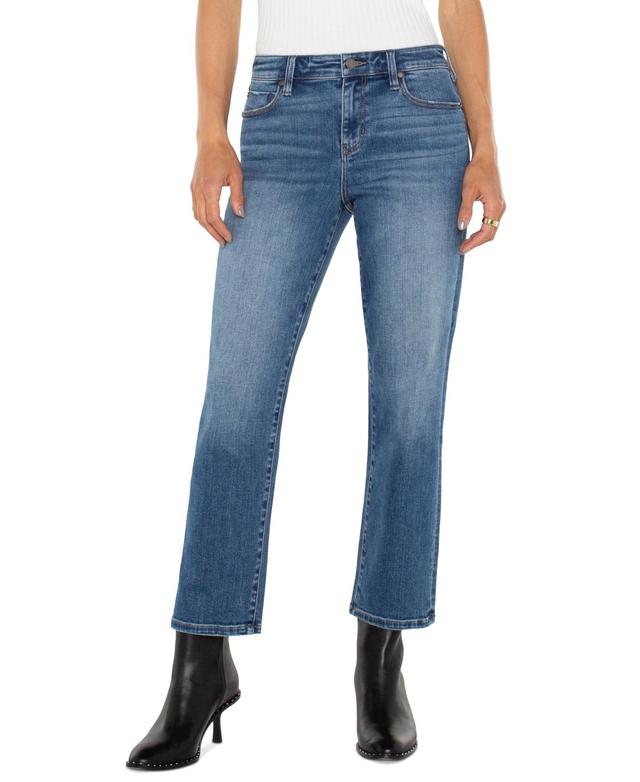 Liverpool Los Angeles Womens Kennedy Straight-Leg Cropped Jeans Product Image