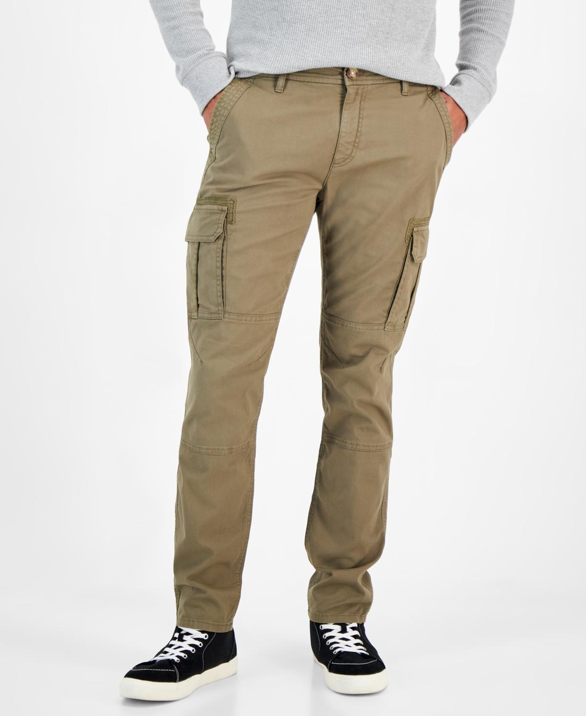 Sun + Stone Mens Garment-dyed Straight-Fit Morrison Tapered Cargo Pants, Created for Macys Product Image