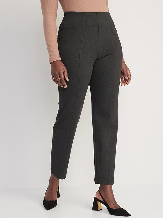 Extra High-Waisted Stevie Straight Ankle Pants Product Image