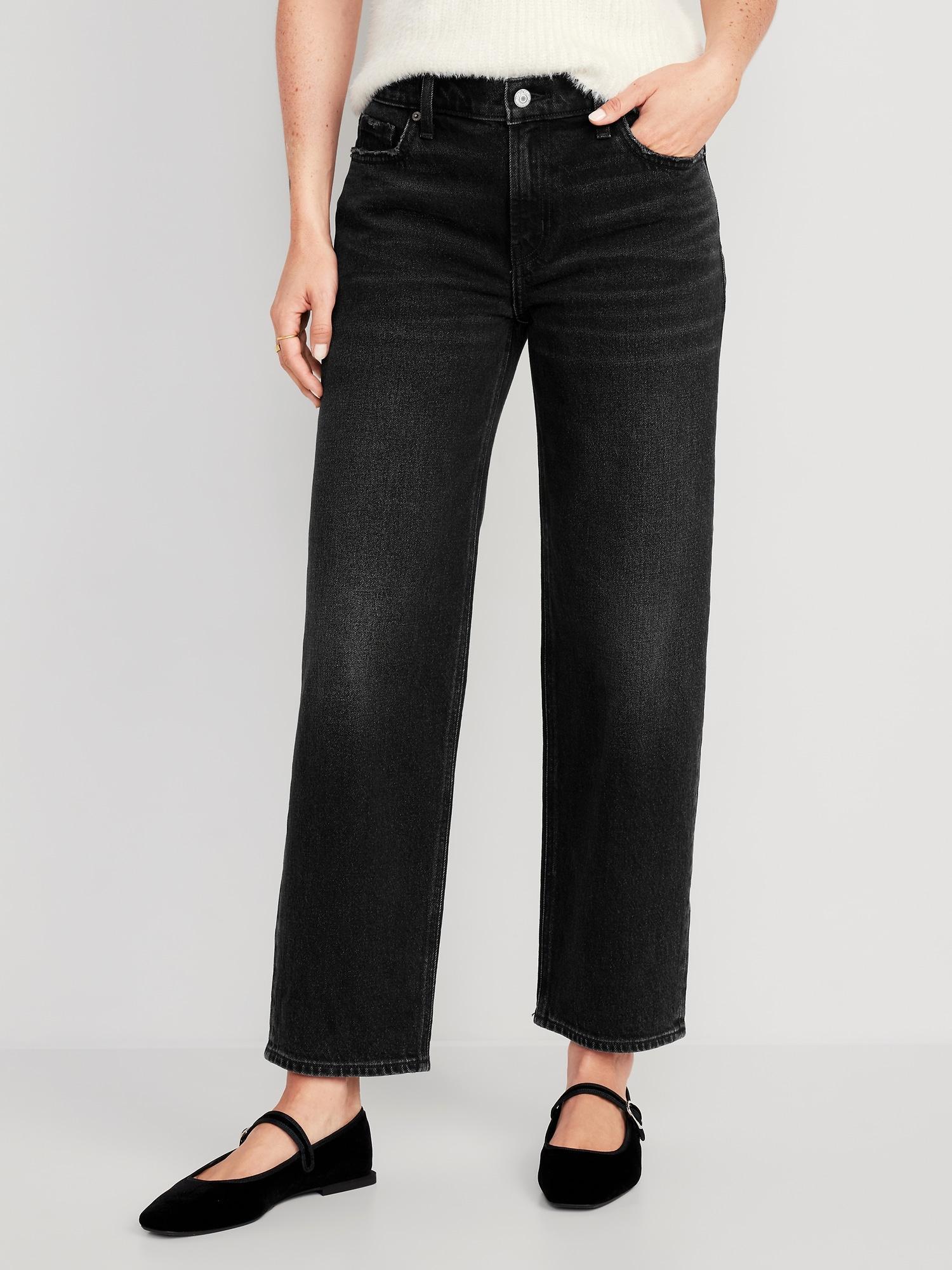 Mid-Rise Boyfriend Loose Jeans Product Image