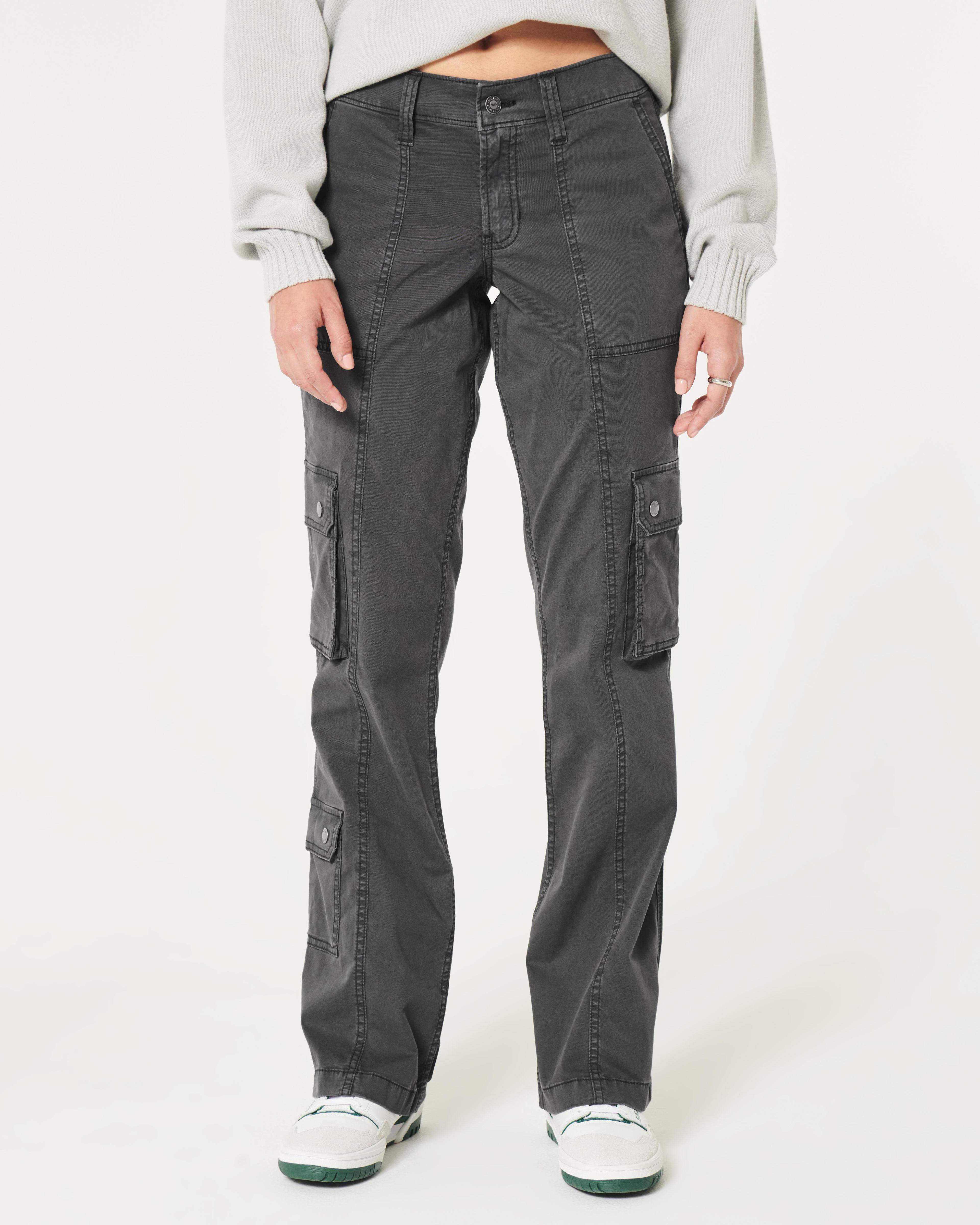 Mid-Rise Relaxed Boot Cargo Pants Product Image