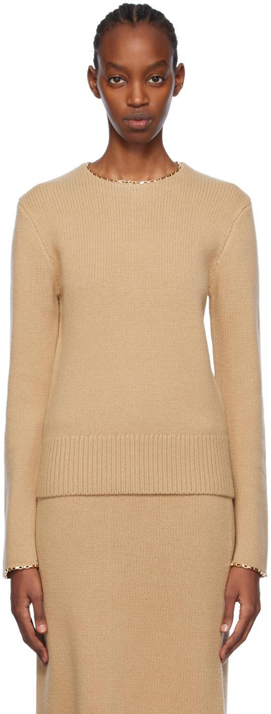 Chain Edge Crewneck Sweater In 091 Biscuit Product Image