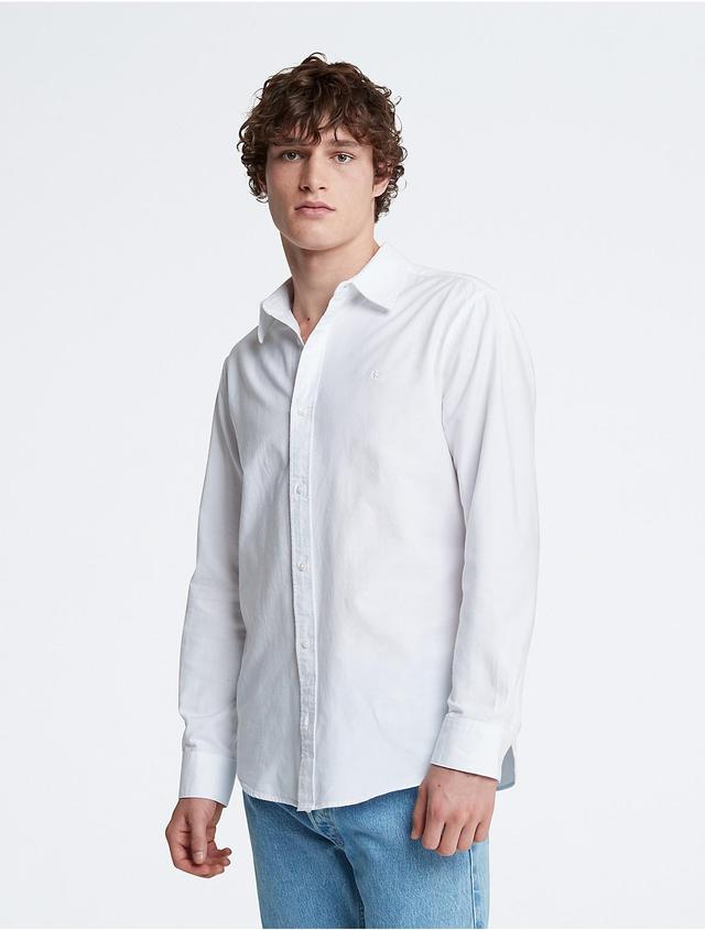 Calvin Klein Men's Oxford Classic Shirt - White - XL Product Image