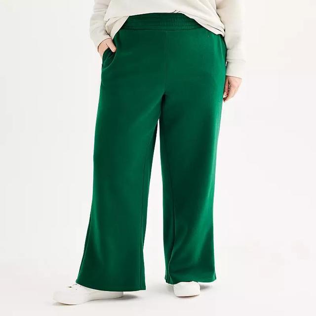 Plus Size Tek Gear Ultrasoft Fleece Wide-Leg Pants, Womens Product Image