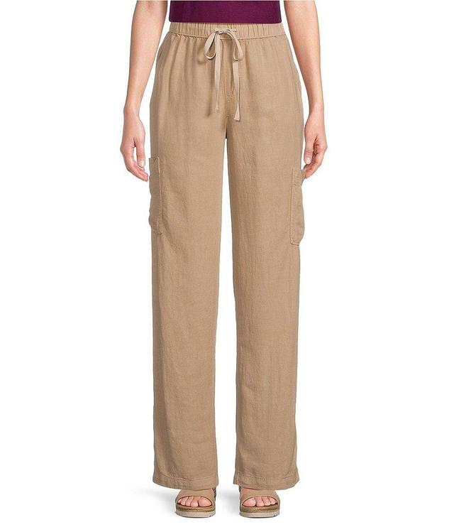 Westbound The ISLAND Pull-On Mid Rise Wide Leg Cargo Pocket Pants Product Image