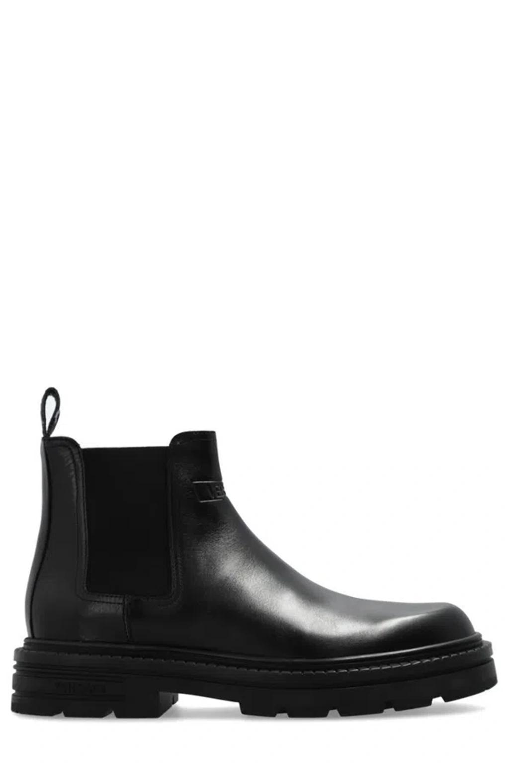 VERSACE Adriano Chelsea Boots In Black product image