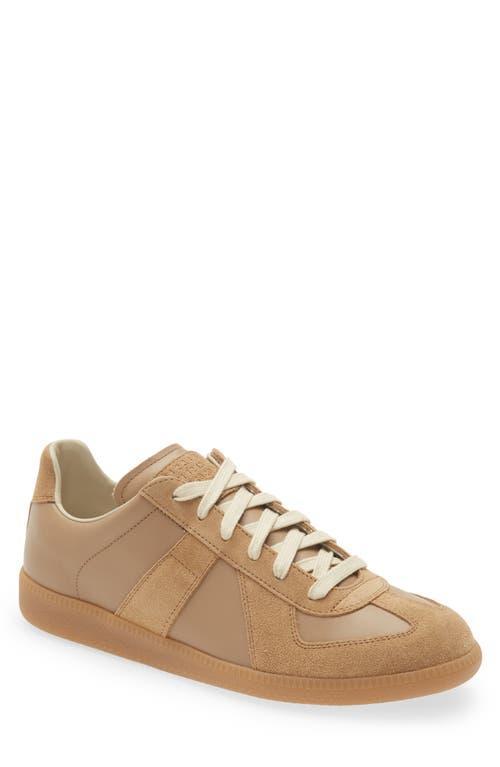 Maison Margiela Replica Calf & Lambskin Leather Sneakers in White - White. Size 42.5 (also in 40, 41, 42, 43). Product Image