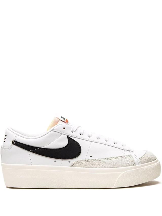 NIKE Blazer Suede-trimmed Leather Platform Sneakers In Default Title Product Image