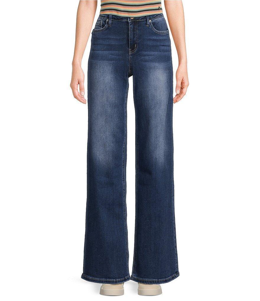 YMI Jeanswear Mid Rise Wide Leg Jeans Product Image