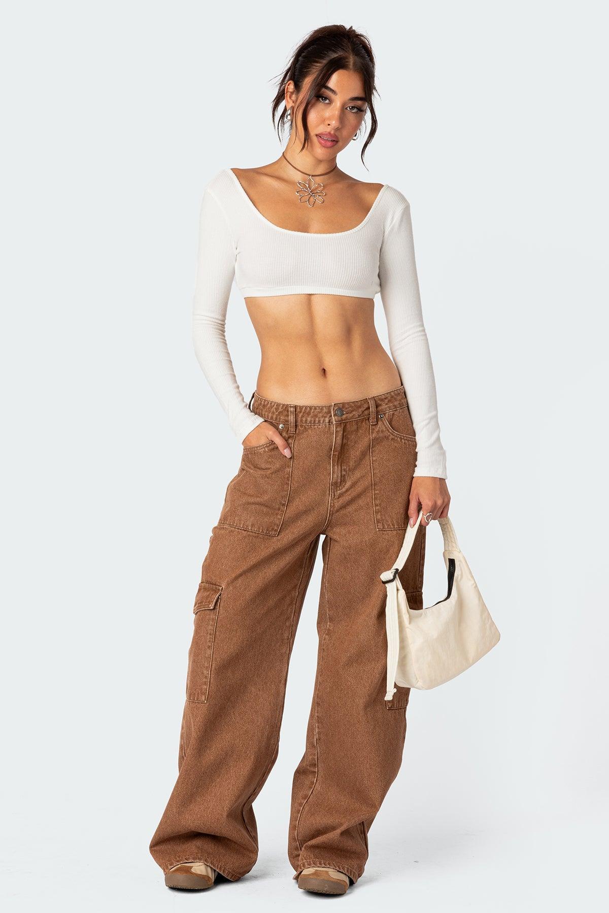 Sydney Ribbed Open Back Crop Top Product Image