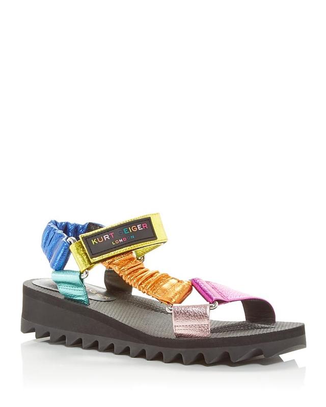 Kurt Geiger London Orion Metallic Rainbow Platform Sport Sandals Product Image