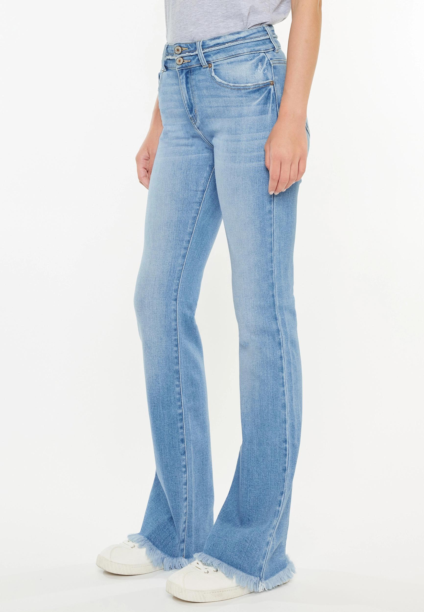 KanCan™ High Rise Curvy Double Button Bootcut Jean Product Image