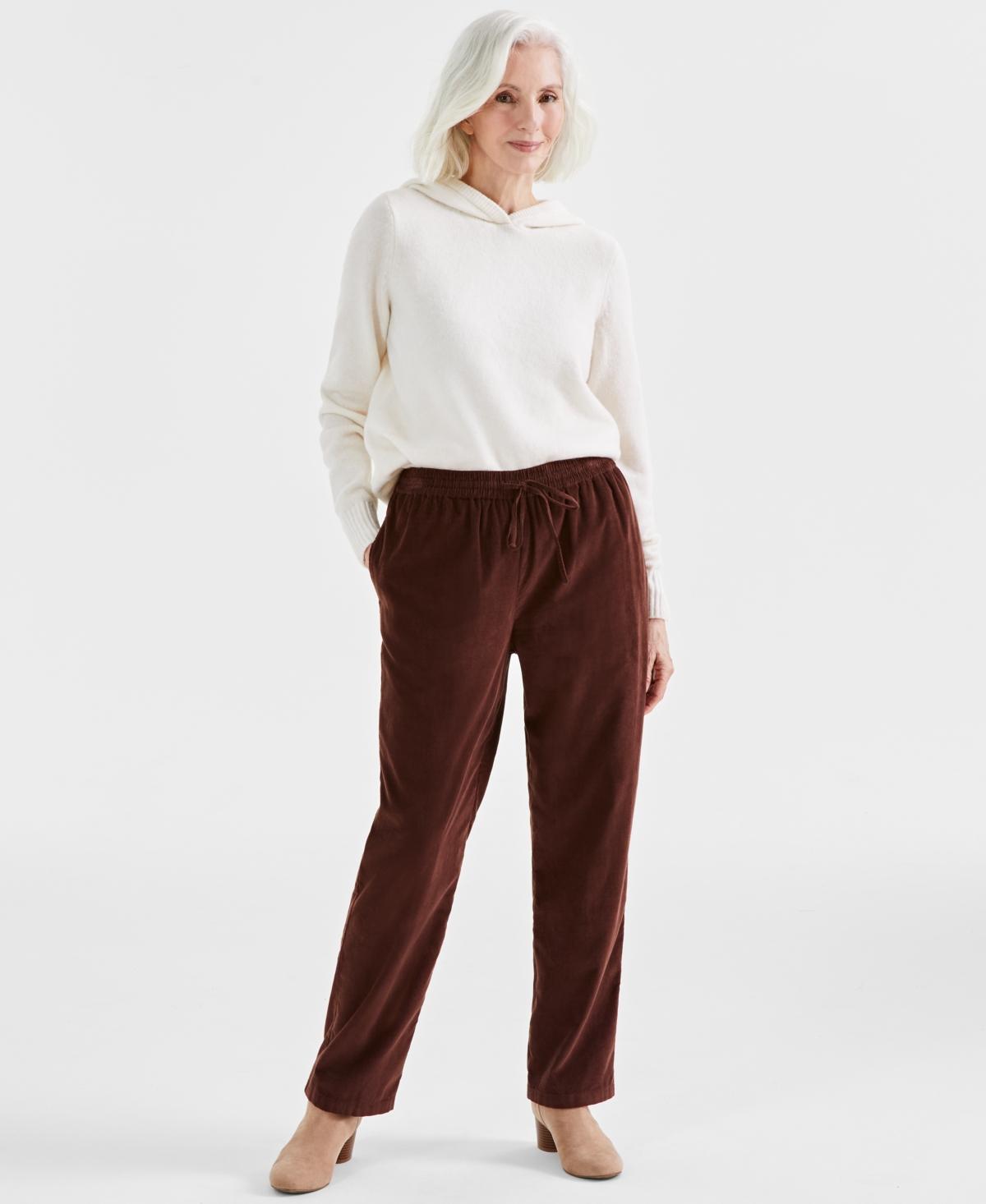 Style & Co Womens Cotton Corduroy Drawstring Pants, Created for Macys Product Image