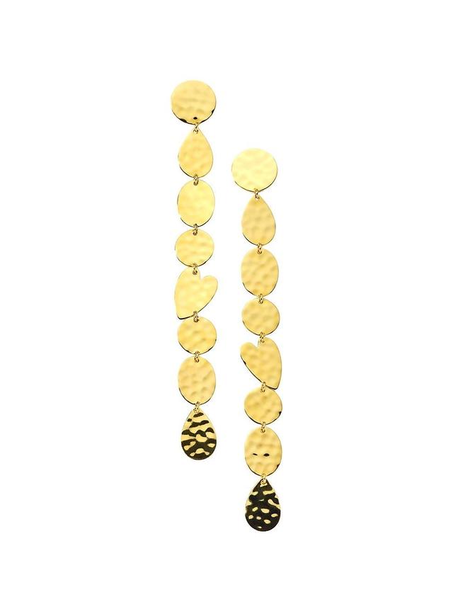 Womens Classico Crinkle 18K Yellow Gold Mixed-Shape Drop Earrings Product Image