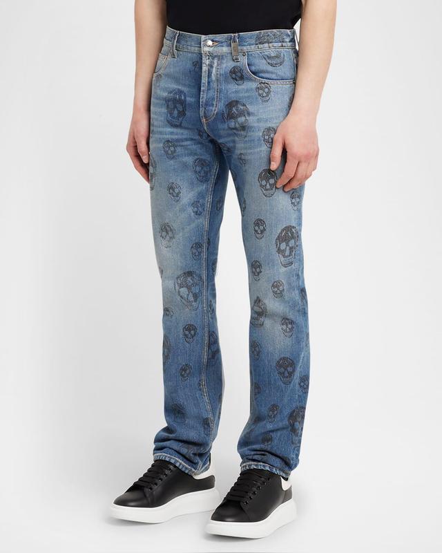 Men's Skull-Print Jeans Product Image