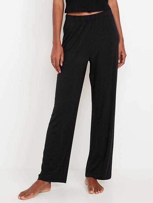 Mid-Rise Knit Jersey Pajama Pant Product Image