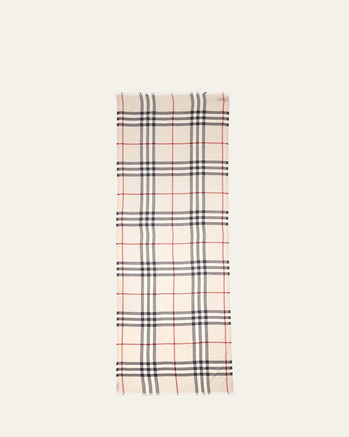 Giant Check Gauze Scarf Product Image