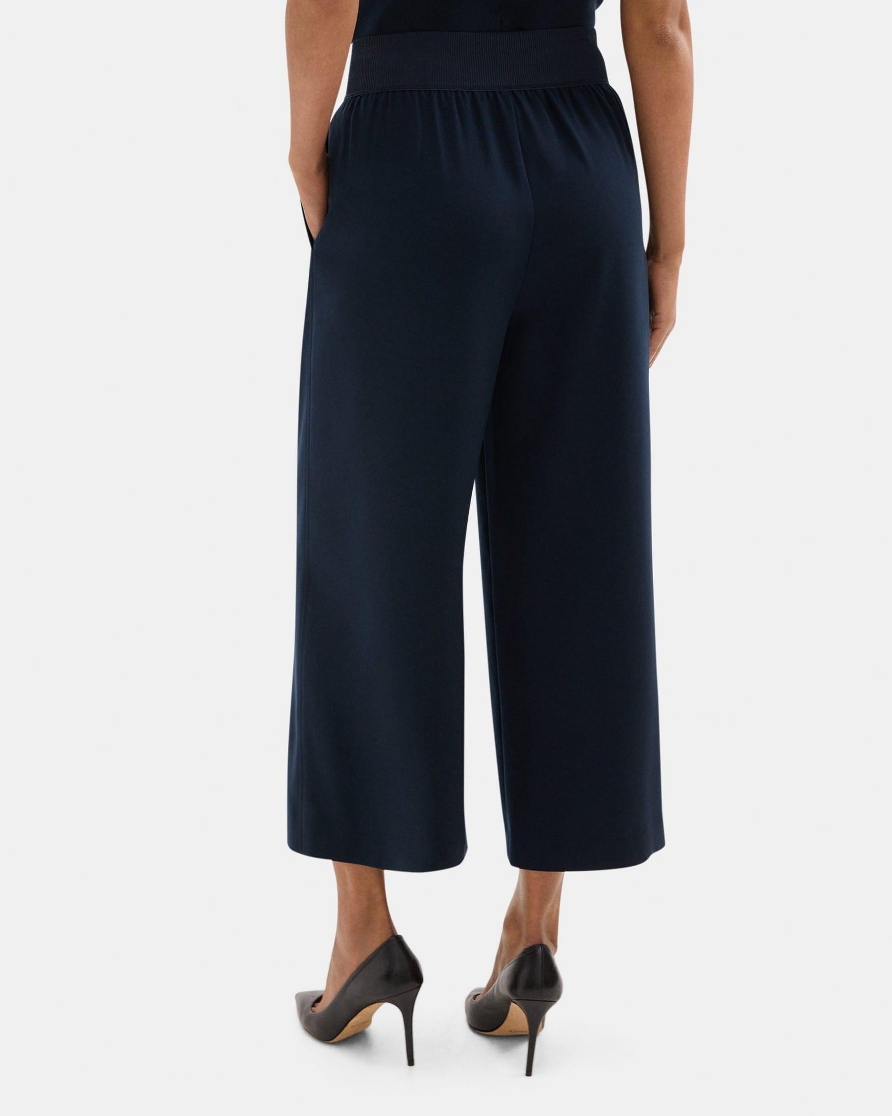 Cropped Pull-On Pant in Crepe Product Image