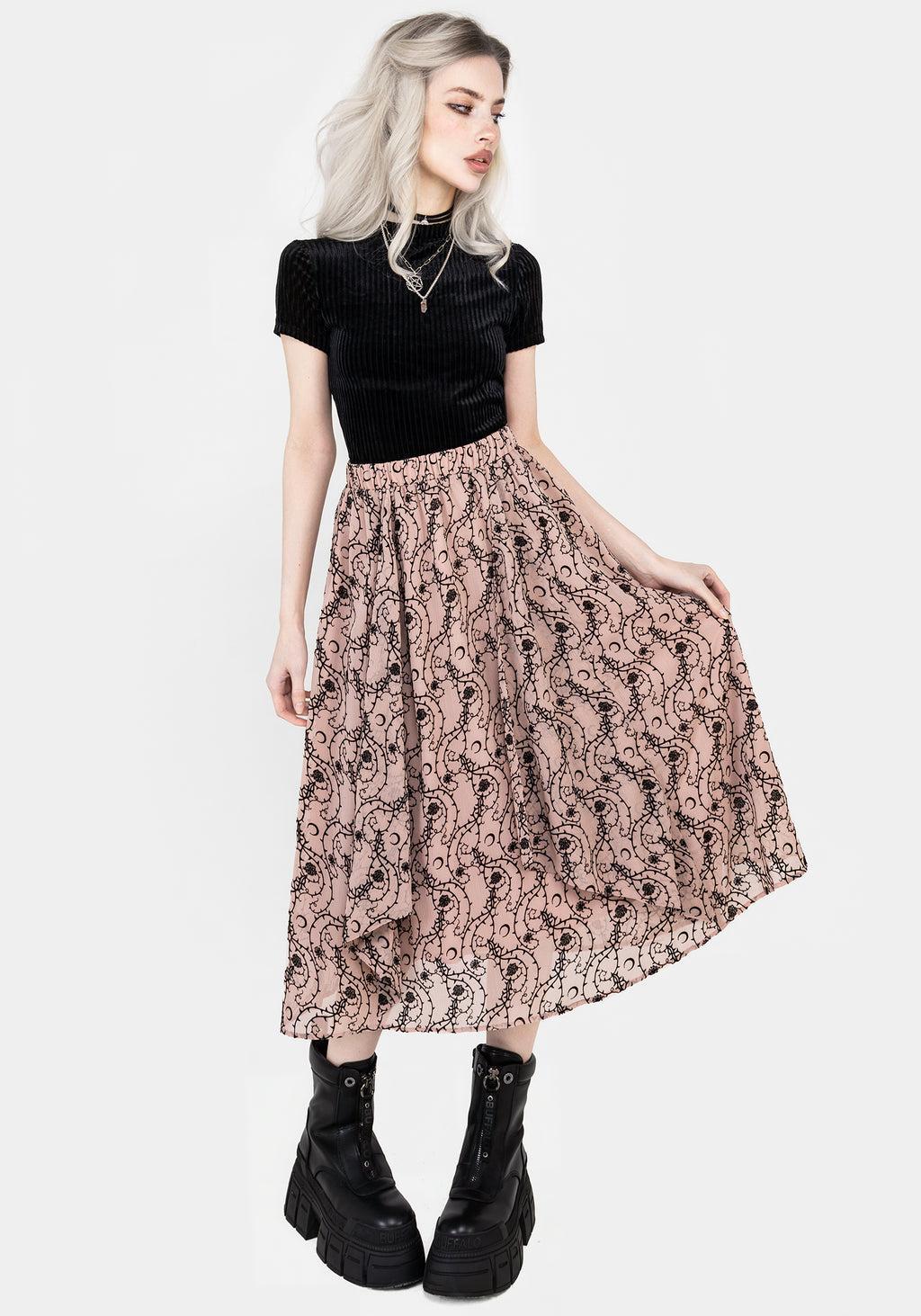 Rosethorn Ruffle Midi Skirt Product Image