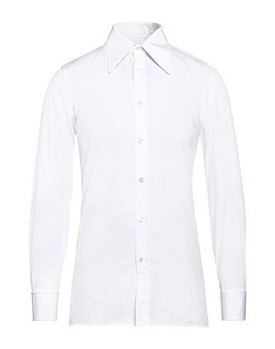 MAISON MARGIELA Man Shirt White Size 14 Cotton Product Image