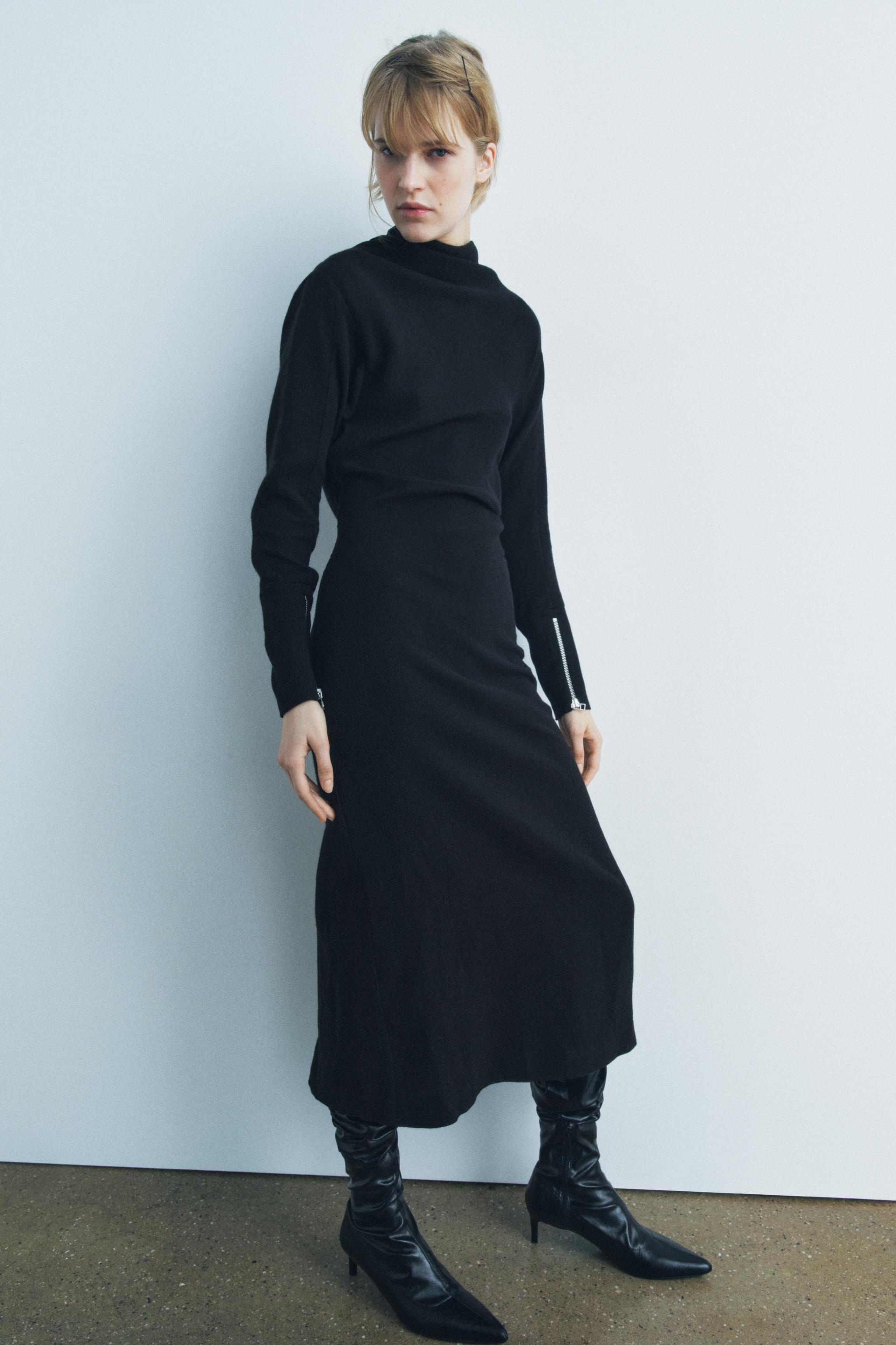 LONG ZIPPER DRESS ZW COLLECTION Product Image