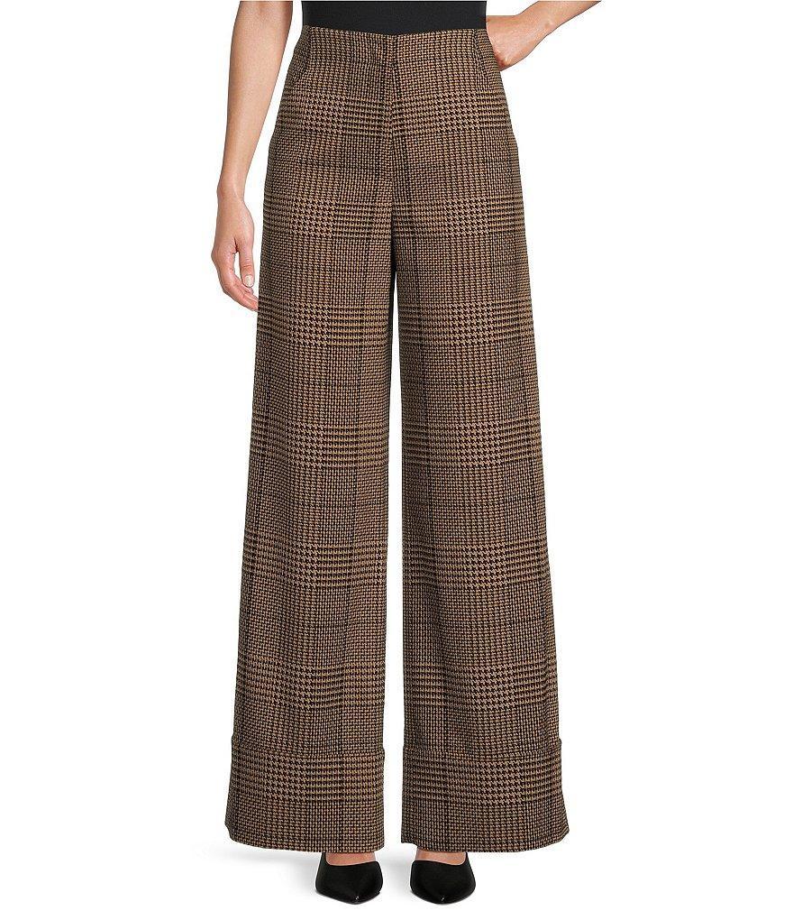 Antonio Melani Sophie Houndstooth High Rise Flat Front Long Cuff Trouser Coordinating Pant Product Image