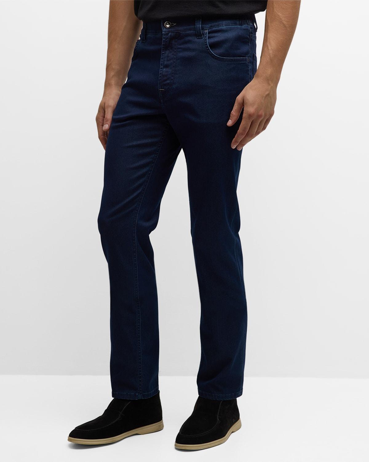 Mens Straight-Fit Dark Wash Jeans Product Image