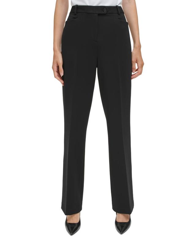 Calvin Klein Womens High-Rise Modern Fit Pants Product Image