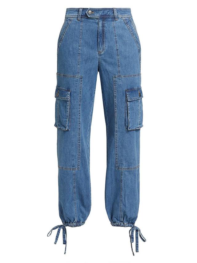 Womens Zola Denim Cargo Pants Product Image