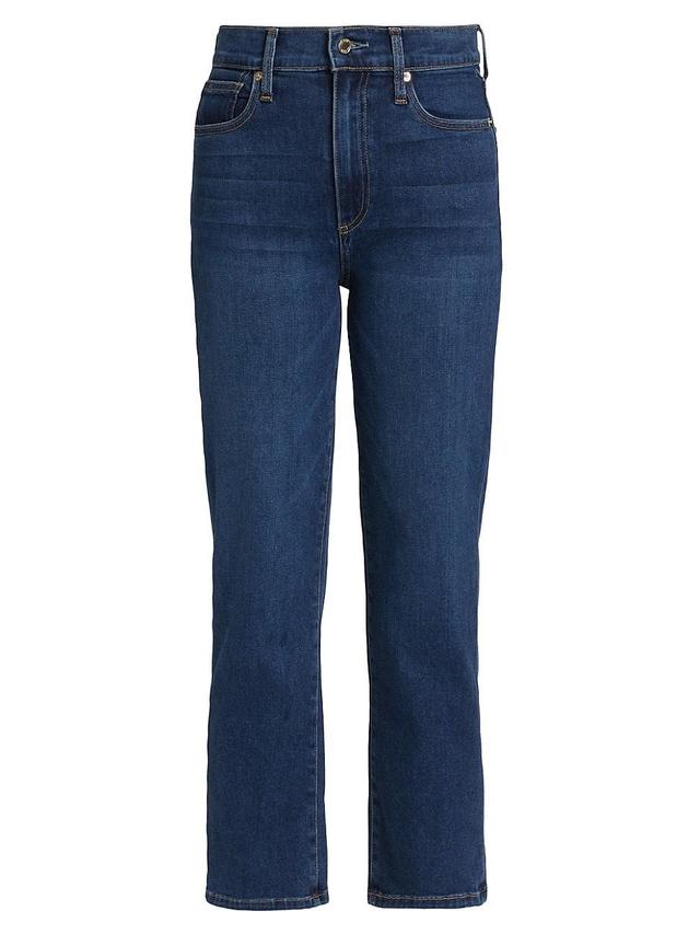 Womens Sabine High-Rise Stretch Crop Straight-Leg Jeans Product Image