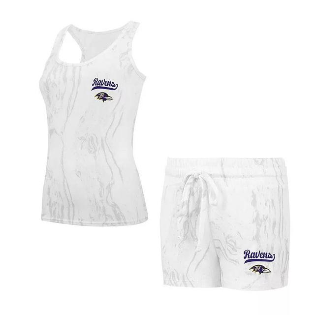 Womens Concepts Sport Baltimore Ravens Quartz Hacci Knit Tank Top & Shorts Sleep Set Product Image