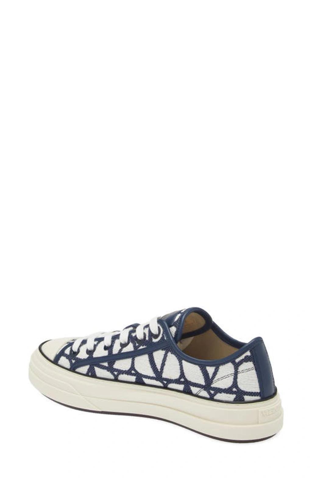 Vlogo Toile Platform Sneaker In Blue Product Image