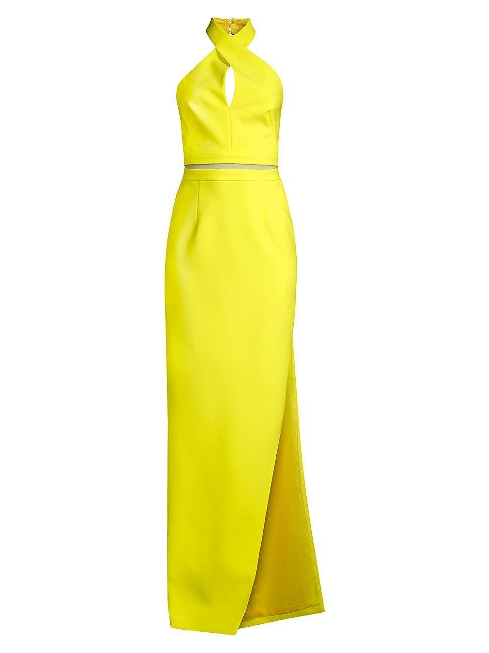 Womens Emma Halter-Neck Column Gown Product Image