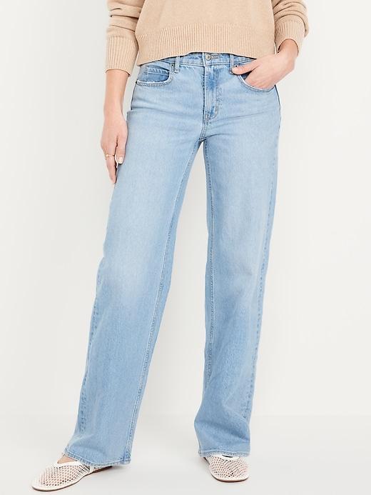 Mid-Rise Wide-Leg Jeans Product Image