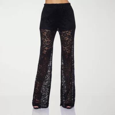 Premier Amour Lace Womens Wide Leg Pull-On Pants Product Image