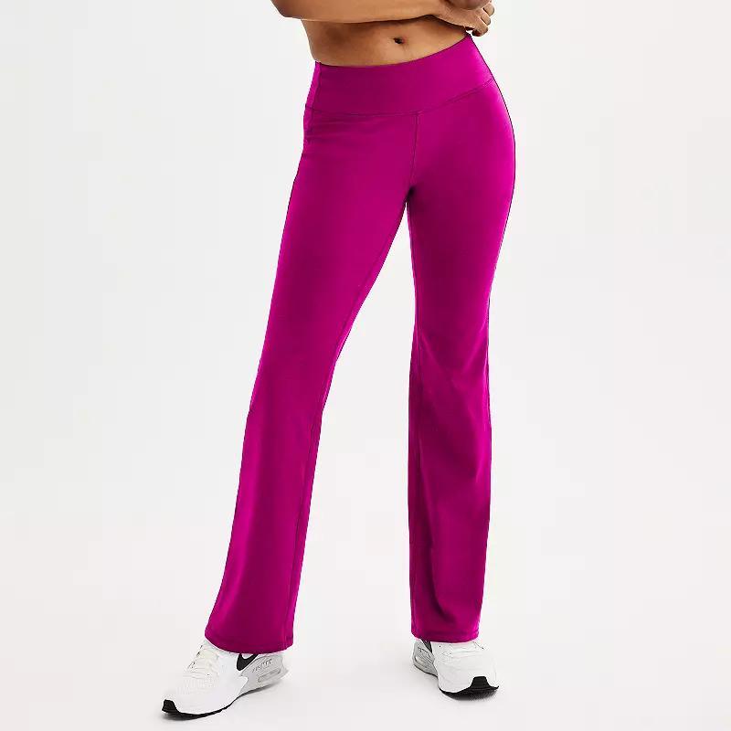 Womens Tek Gear Essential Soft Open Hem Pants Purple Appeal Product Image