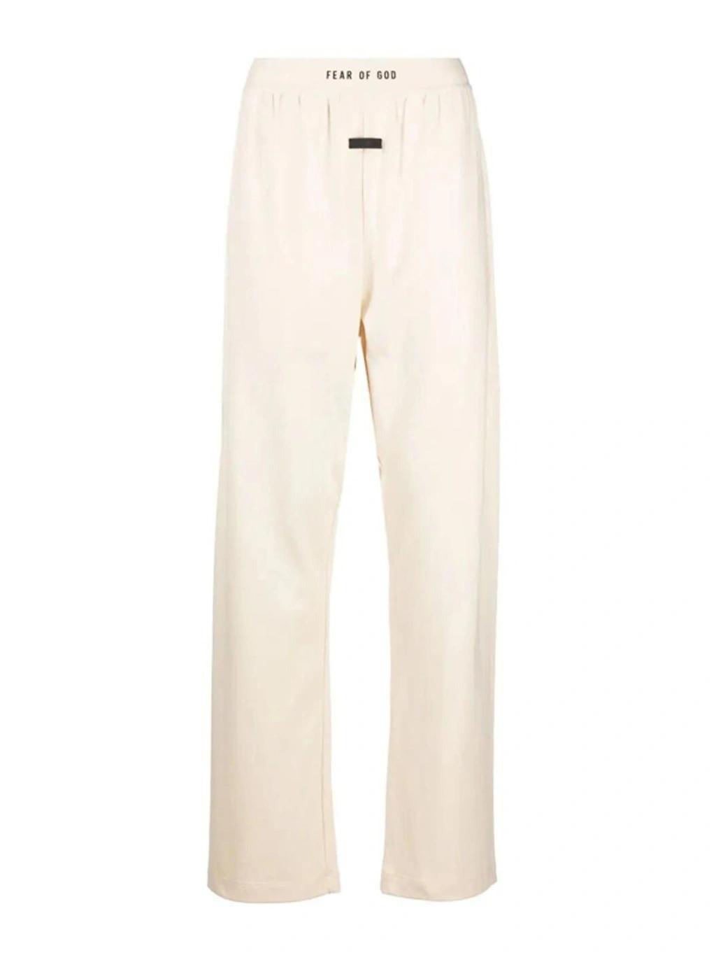 Drawstring Straight Leg Trousers In Neutrals Product Image