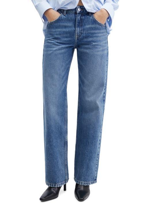 MANGO Mid Rise Straight Leg Jeans Product Image