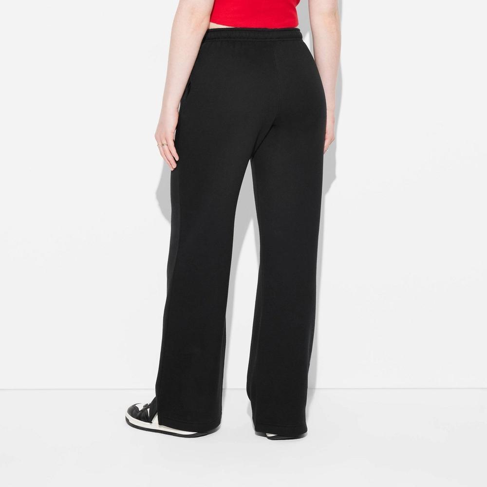 Women's High-Rise Wide Leg Sweatpants - Wild Fable™ Black S Product Image