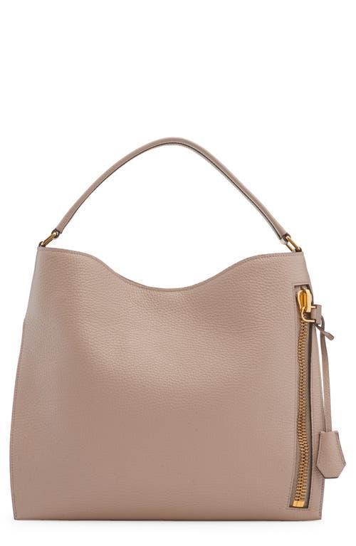 TOM FORD Small Alix Grain Leather Hobo Bag Product Image