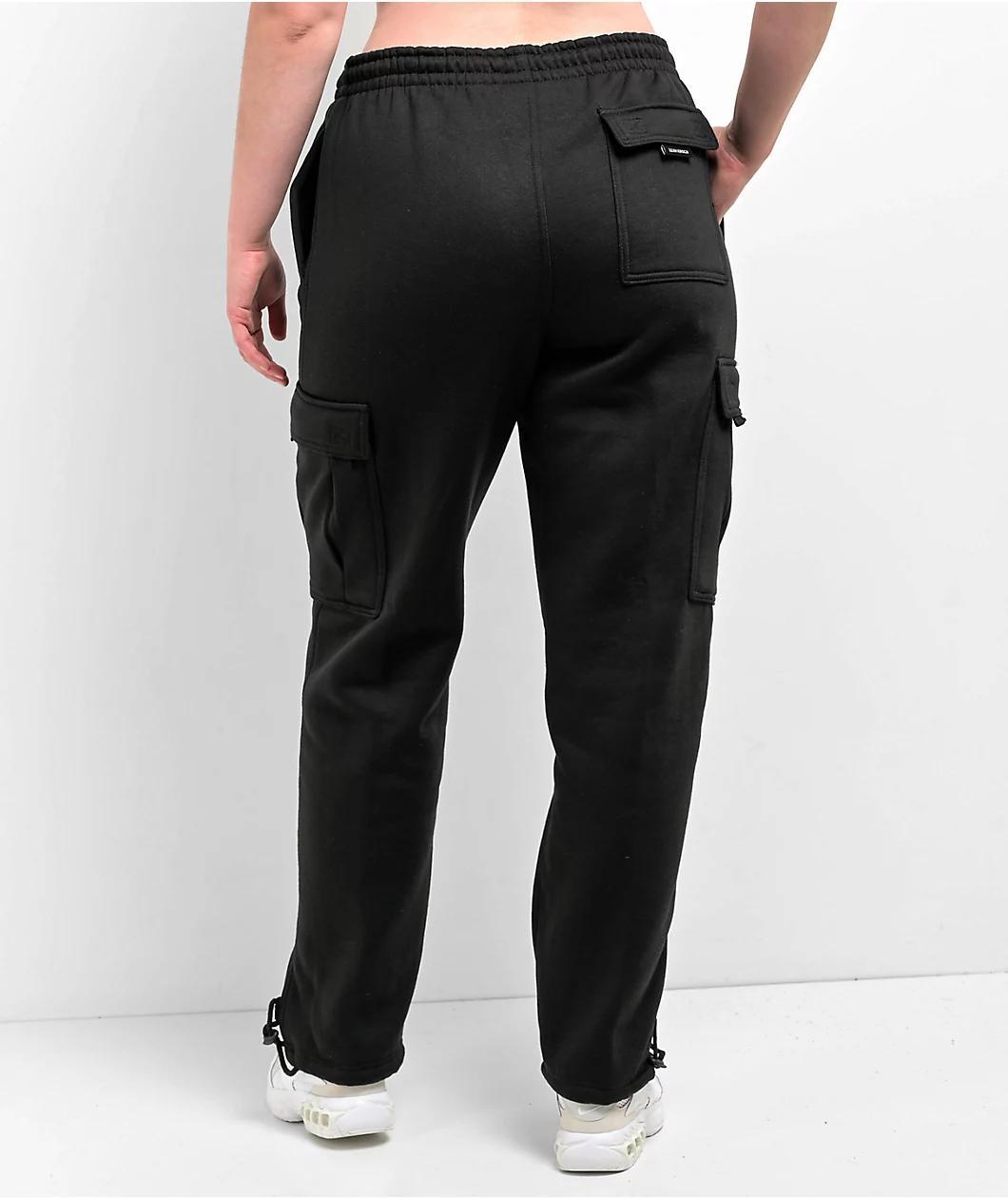 Leah Kirsch Black Cargo Sweatpants Product Image