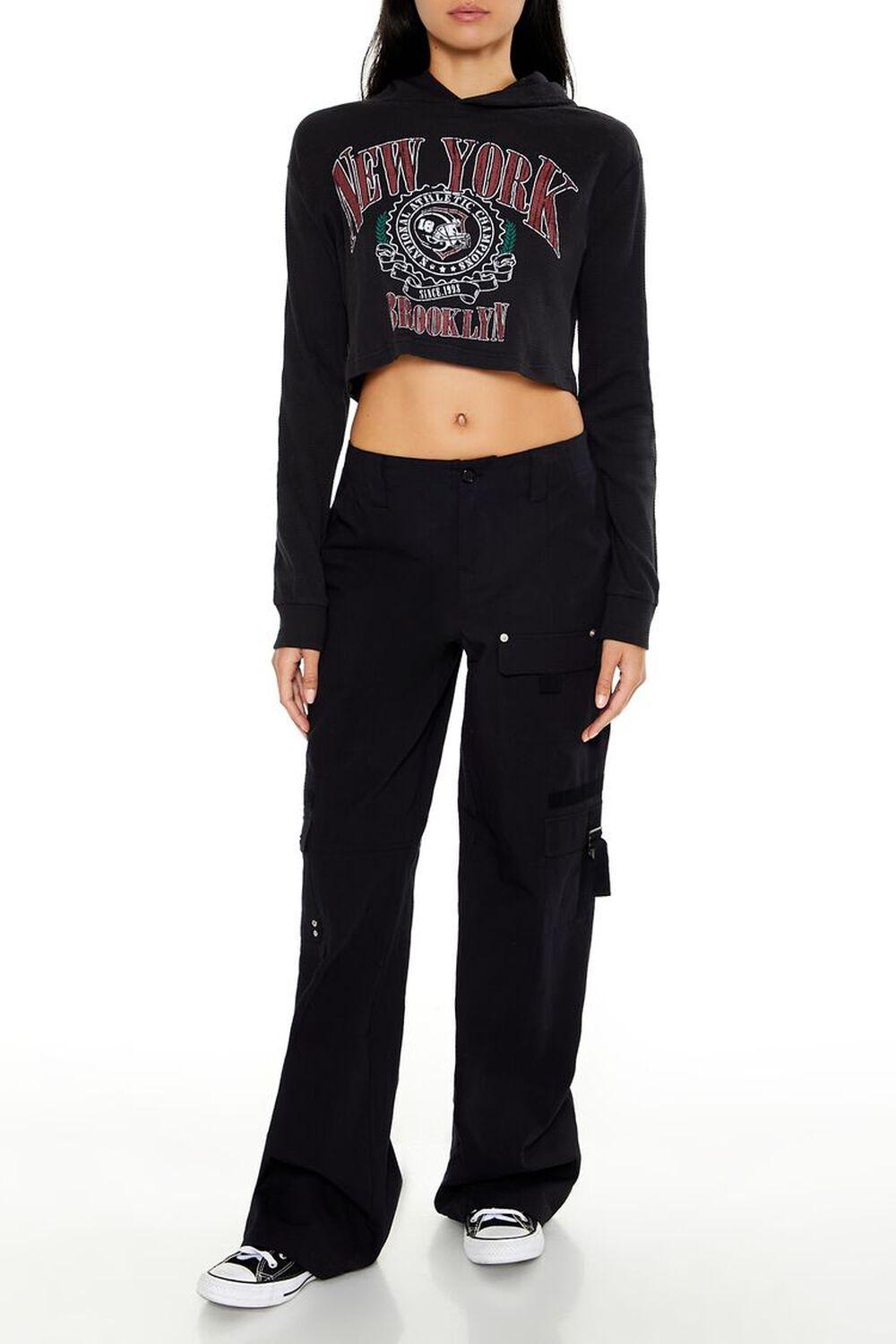 New York Brooklyn Cropped Hoodie | Forever 21 Product Image