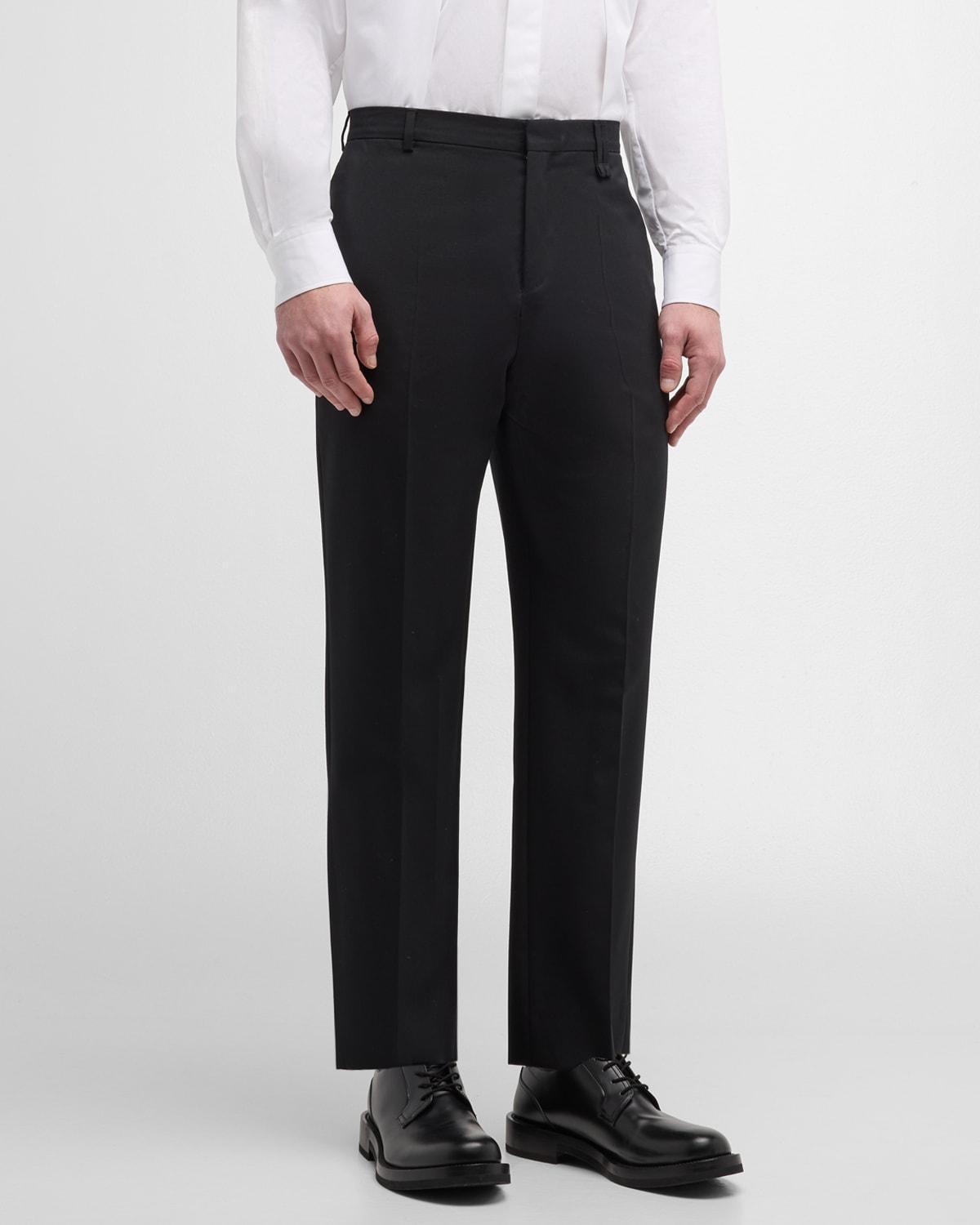 Mens Straight-Leg Wool Trousers Product Image