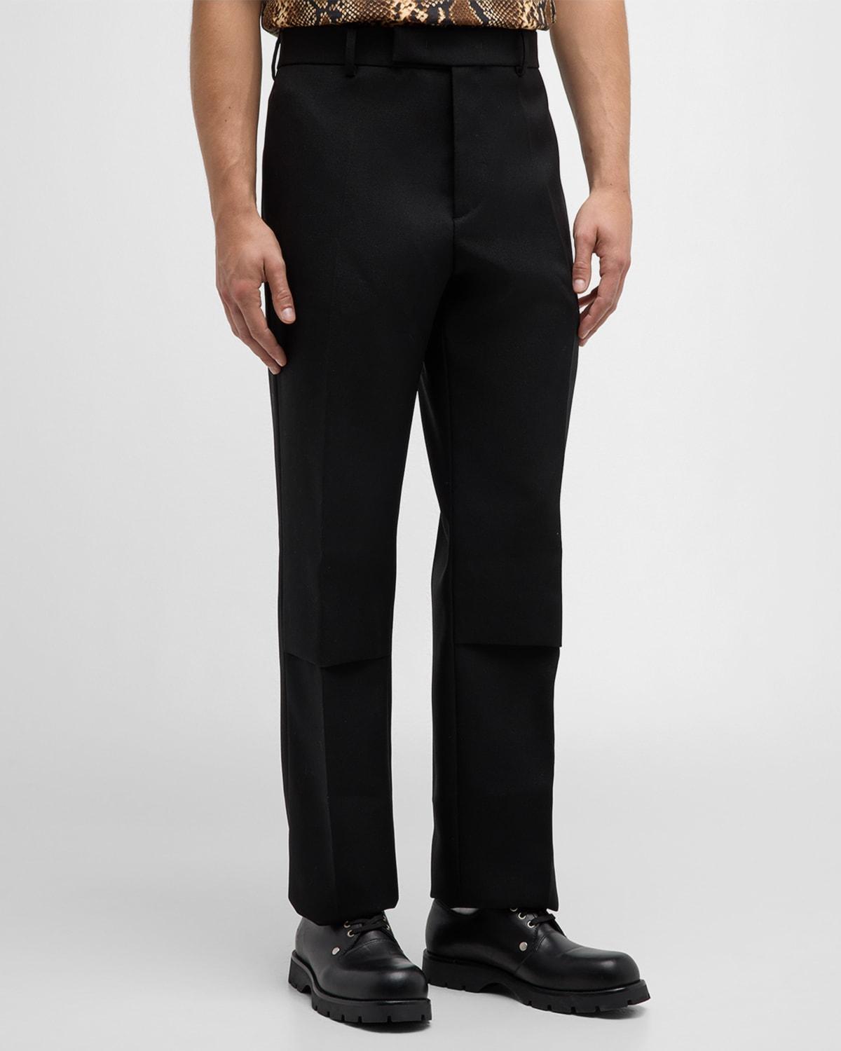 Mens Tapered Wool Trousers Product Image